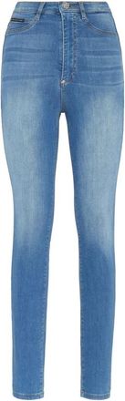 Philipp Plein Denim Super High Waist Jegging - Dames - Skinny Jeans - Blauw - W26 - Denim - Jeans
