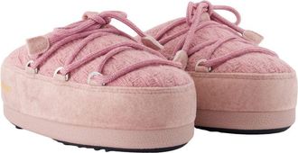 Moon Boot Womens Quilted Padded Slipper Pink Synthetic