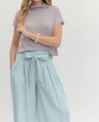 Entro Megan Knit Mock Neck Pullover Top In Lavender
