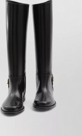 Saint Laurent julia leather tube knee high boots