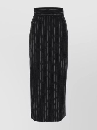 Alexander McQueen wool high-rise striped skirt