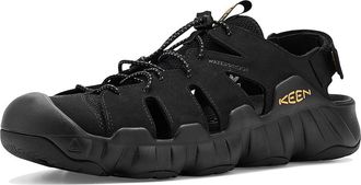 Keen Hyperport Fisherman Leather Sandals Mens Shoes Black/Keen Yellow : 10.5 D - Medium, Leather/Textile