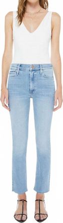 Mother Mid Rise Dazzler Ankle Fray Jean In Blessing In Disguise