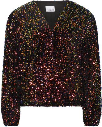 Noella Teagan wikkelblouse in zwart