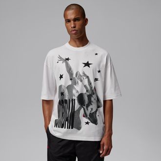 Nike Jordan Mens Jordan Oversized T-Shirt in White | IZ3178-100