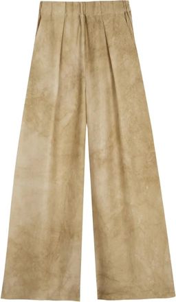 Cortana Dream elasticated-waist palazzo pants - Beige