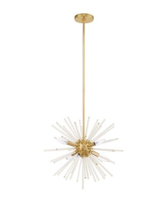 Livex Lighting Livex Utopia 6 Lt Satin Brass Pendant Chandelier
