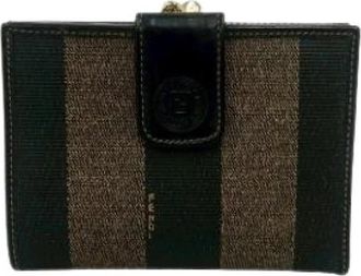 Fendi Pre-owned Bi-fold Portemonnee - Dames - Vintage Accessoires - Bruin - ONE Size - Leer - Vintage