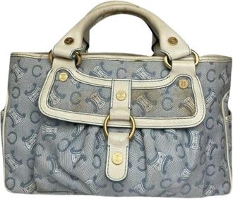 Celine Pre-owned Vintage Canvas Handbag - Dames - Vintage Handtas - Blauw - ONE Size - Vintage