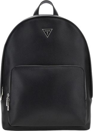 Guess Milano Faux-Leather Rugzak - Heren - Rugzakken - Zwart - ONE Size - Tassen