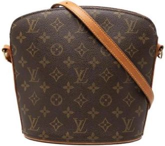 Louis Vuitton Pre-owned Drouot Schoudertas - Dames - Vintage Schoudertas - Bruin - ONE Size - Leer - Vintage