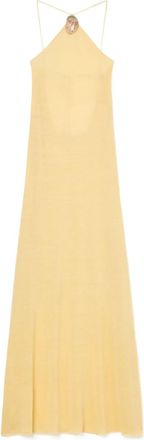 Alanui Abito lungo smanicato con scollo allamericana - Giallo