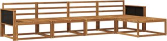 vidaXL Conjunto De Sof&aacute;s De Exterior 5 Uds. Natural Vidaxl