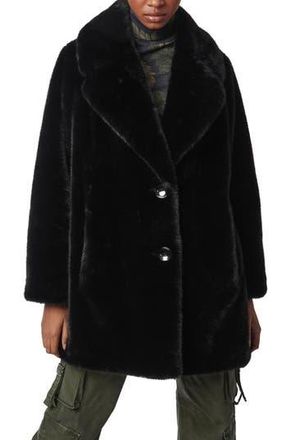 Bernardo The Sally Faux Fur Coat in Black at Nordstrom Rack, Size X-Small
