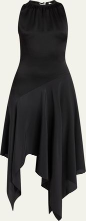 Alexander McQueen Sleeveless Flowy Handkerchief Midi Dress