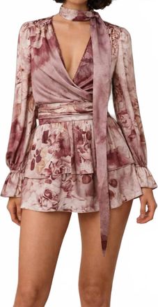 Skylar Rose Amore Long Sleeve Mini Dress In Pink Multi