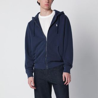 Polo Ralph Lauren Navy blue cotton zip-up sweatshirt