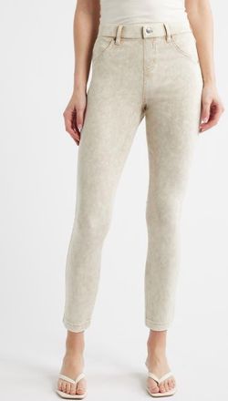 Hue Ultra Ultrasoft High Rise Denim Skimmer Leggings in Oatmeal Acid at Nordstrom, Size X-Large