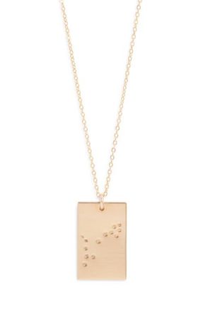Set & Stones Zodiac Constellation Pendant Necklace in Gold /Pisces at Nordstrom