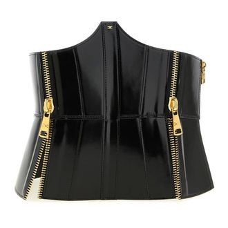 Elisabetta Franchi Dames, Accessoires, Zwart, Maat: M Leer