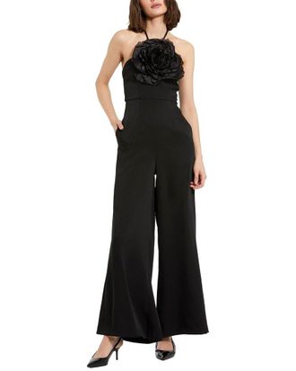 Mac Duggal Halter Neck Crepe Jumpsuit