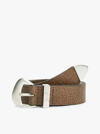 Tommy Hilfiger Cintur&oacute;n de piel agrietada
