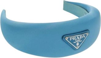 Prada Pre-owned Accessories, female, Blue, Size: ONE SIZE Pre-owned Nylon Hair Accessory