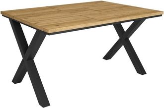 Skraut Home Mesa comedor efecto madera roble 140x90x74cm