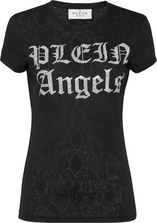 Philipp Plein T-Shirt Pure - Dames - T-shirts - Zwart - XS - Katoen - Tops