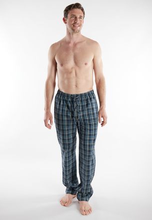 Tom Tailor Pyjamahose TOM TAILOR, Herren, Gr. 102, N-Gr, blau, mittel, karo, Popeline, Obermaterial: 100% Baumwolle, Hosen Pyjamahose