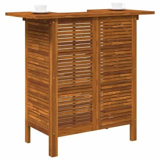 vidaXL Mesa Alta De Bar De Madera De Acacia Maciza 110x50x105 Cm Vidaxl