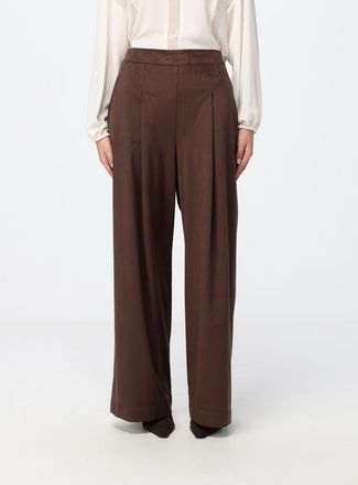 Hanita Pantaloni palazzo in suede sintetico con pince e vita elasticizzata