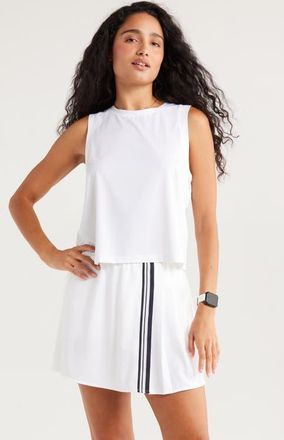 Zella Smash Hit Mesh Tank in White at Nordstrom, Size Xx-Large