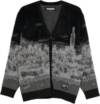 Neighborhood jacquard cardigan - men - Polyester/Nylon - S - Grey