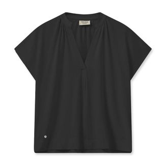 Mos Mosh Black Feminine Tee with V-Neck - female - MOS MOSH - T-Shirts - Black - XL - Tops