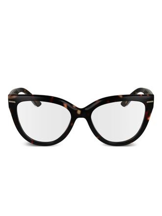 Calvin Klein tortoiseshell-pattern cat-eye frame glasses - Brown