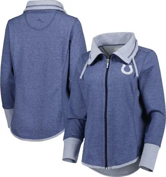 Tommy Bahama Womens Tommy Bahama Heathered Royal Indianapolis Colts Sport Sun Fade Full-Zip Sweatshirt in Heather Royal at Nordstrom, Size Medium