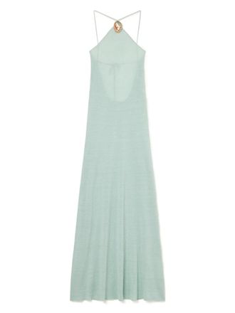 Alanui halterneck maxi dress - Green