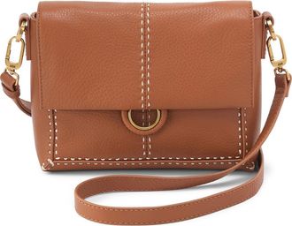 Hobo Austin Flap Leather Crossbody Bag in Warm Honey at Nordstrom