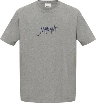 Isabel Marant Honore T-Shirt - Heren - T-shirts - Grijs - S - Katoen - Tops