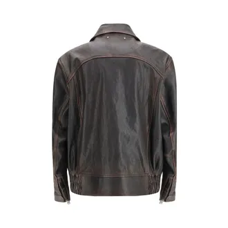 Golden Goose Mens Brown Goatskin Bomber Clothing