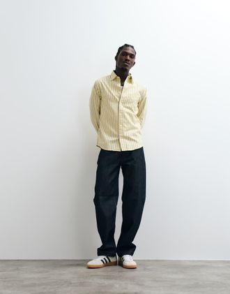 GANT Camicia Oxford regular fit gialla a righe-Giallo