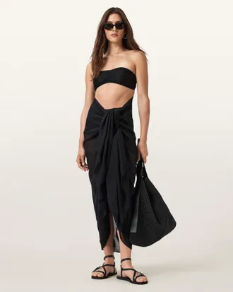 AllSaints Underground Logo Pareo Scarf