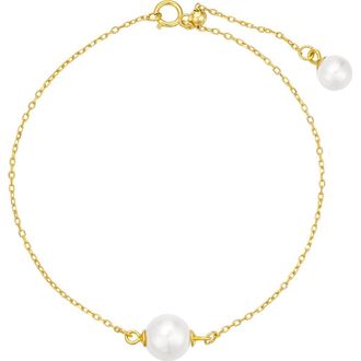 Untamed Petals Abigail Pearl Bracelet in Gold at Nordstrom