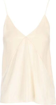 Forte_Forte Tops, Dames, Wit, L, Satijn, Heavy Silk Satin Top