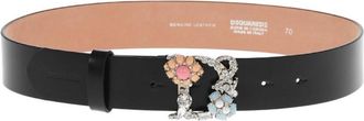 Dsquared2 Black Embellished Casual Belt