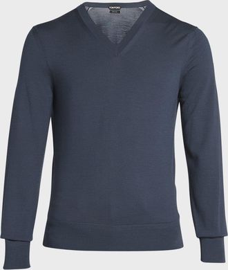 Tom Ford Men & apos;s Merino Wool V-Neck Sweater