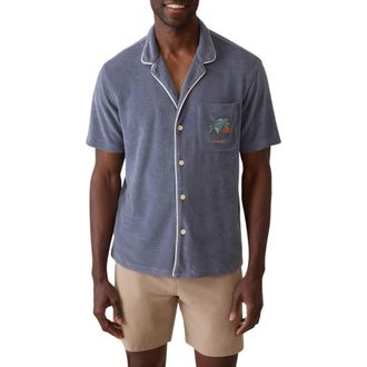 Faherty Cabala Towel Terry Camp Shirt in Malibu at Nordstrom Rack, Size Xx-Large