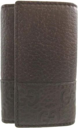 Gucci Pre-owned Sleuteletui - unisex - Vintage Accessoires - Bruin - ONE Size - Leer - Vintage