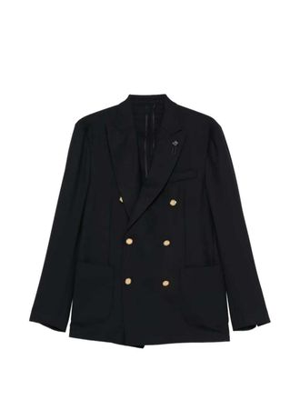 Lardini goudkleurige blazer met dubbele rij knopen